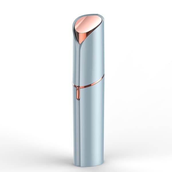 Ansigts-epilator til smertefri hårfjerning, blå, trådløs, genopladelig, rejsestørrelse