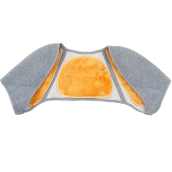 Fløjl Skuldervarmer, XL, Grå, Polyester, Termisk, til Lindring af Nakke- og Skuldersmerter