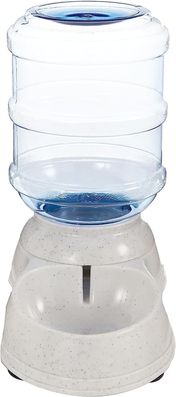Amazon Basics Vattenautomat för hund och katt, liten, 3,8 liter, transparent Waterer S