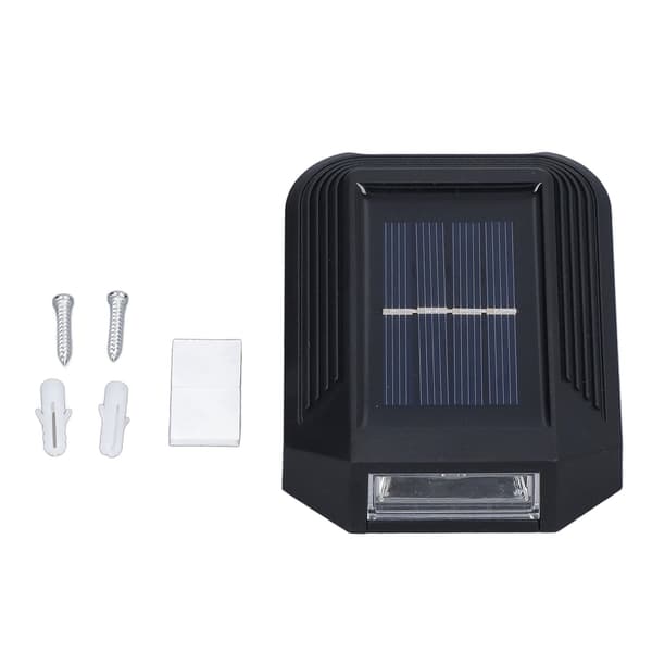 Solcellevegglamper, 6LED, IP65 vanntett, utendørs armatur for hage og gårdsplass, hvit