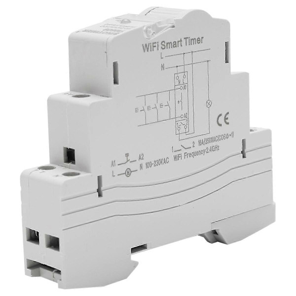 SINOTIMER TM609 WiFi Smart Timer Switch Tuya APP Fjärrkontroll Trådlös Nedräkning Timer Switch Hem White