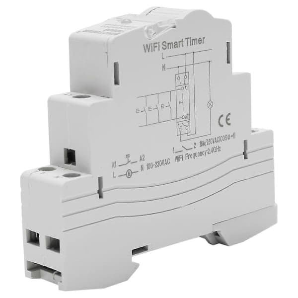 SINOTIMER TM609 WiFi Smart Timer Switch Tuya APP Fjernkontroll Trådløs Nedtellingstidtaker Bryter Hjem White