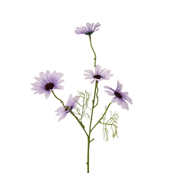 Kunstig Silke Tusenfryd Blomst, Kamille Krysantemum, Bryllupsfotodekorasjon, Hjem Purple 5-head chrysanthemum