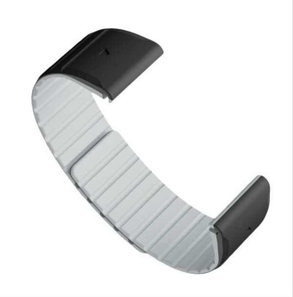 Magnetisk silikone urrem til Garmin Fenix 8/7/6/5, 22mm, Sort+Grå