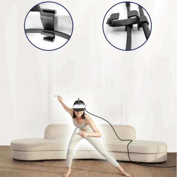 Kaapelipidike Oculus Quest 2 Neo 3 VR:lle, musta, ABS, 5x2.4cm