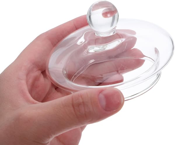 Erstatningslokk i glass til 1000 ml tekanne, 8,2 cm diameter, solid glasslokk for hjemmebrygging