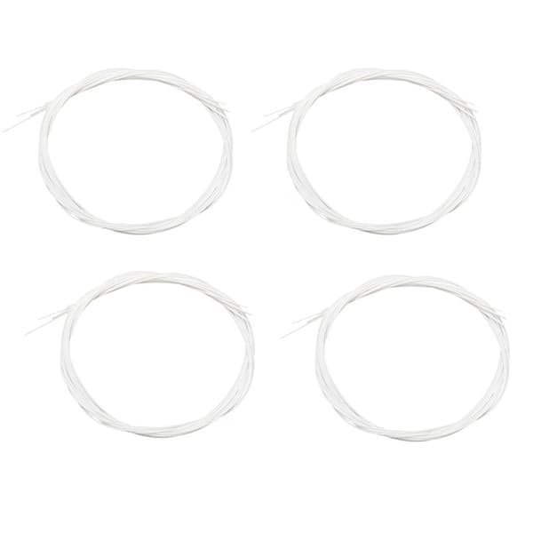 Hvite nylon-ukulelestrenger, 16-dels sett, erstatning for 21 23 26 tommer