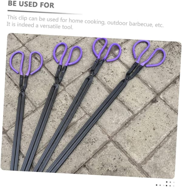 2-delt kraftig grilltang, rustfrit stål, til udendørs grillning og camping
