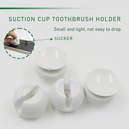 4-pack sugkoppstandborsthållare, hållare för tandborstar tänder vägg Aquaforge