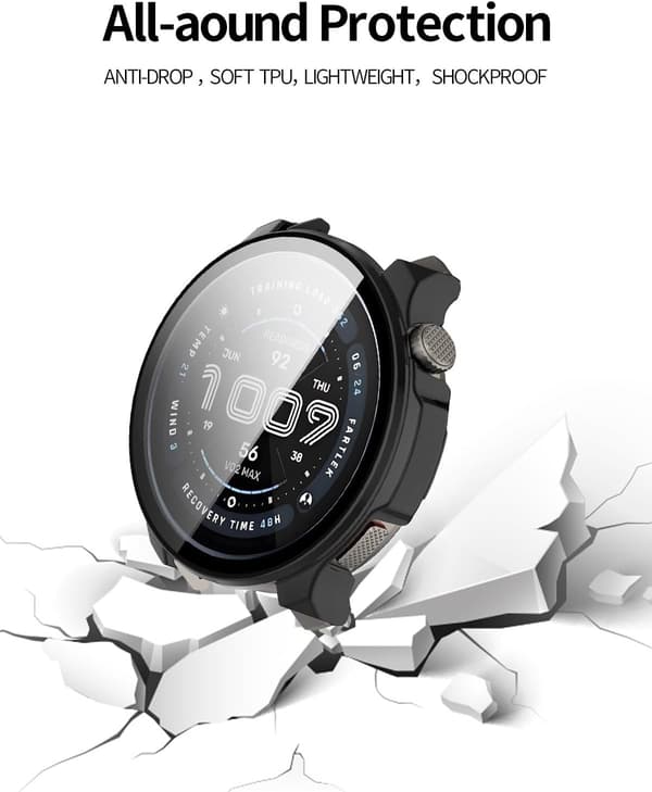 2-pak hårdt PC-etui kompatibelt med Amazfit Balance 2 47mm ur, grøn og sort