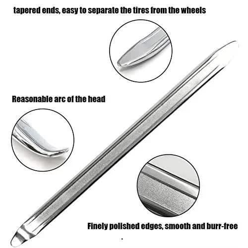 Däckjärn, 30 cm manganstål, 3-pack, silver, kraftiga för däckreparation