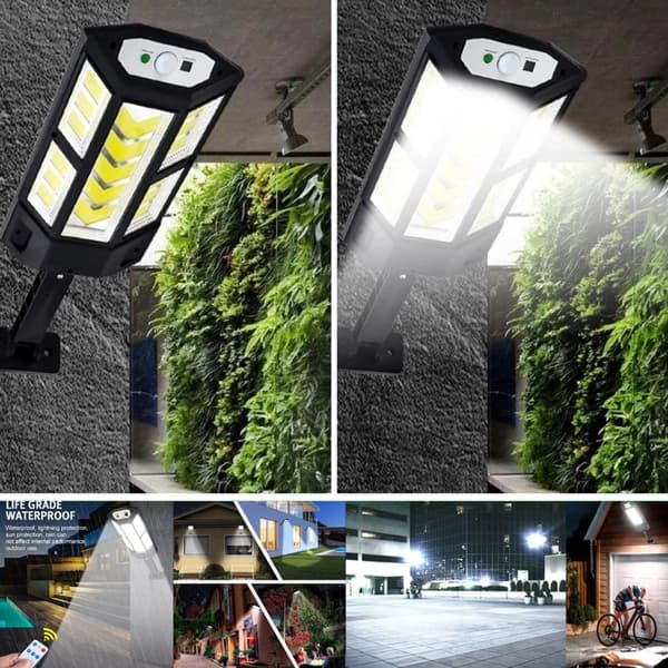 Superstark Solar LED-lampa, Medium Patch-typ, Dubbla Batterier med Fjärrkontroll, för Inomhusbruk 11*22cm