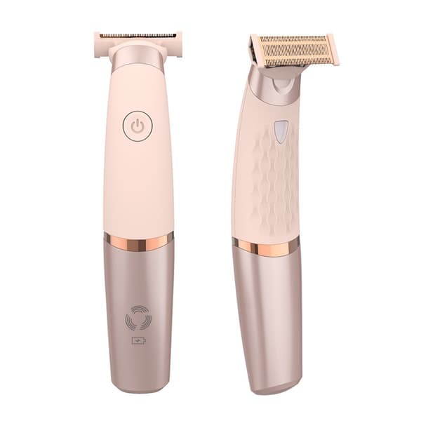 Elektrisk barbermaskine epilator hårfjerner til kvinder, trådløs genopladelig, pink, kropstrimmer