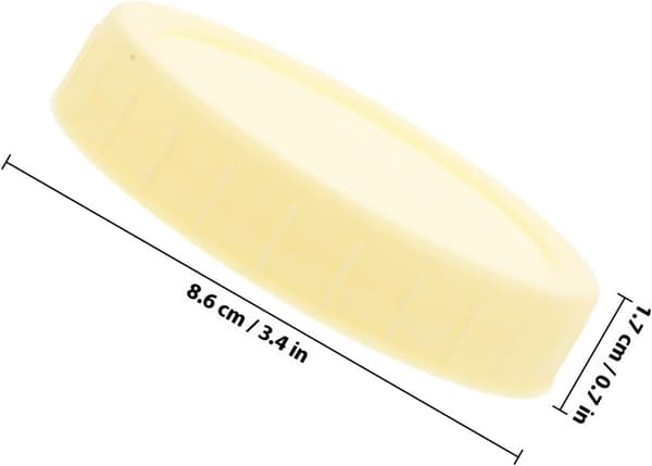 10-pack plastlock med bred öppning, 86 mm, gul, för konservering och förvaring
