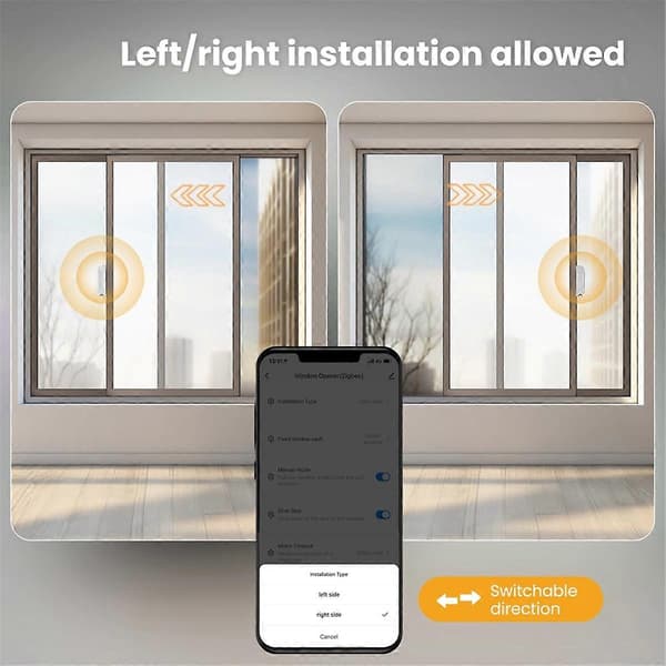 Tuya ZigBee Smart Skyvevindu Pusher Automatisk Åpner Lukker Solcellelading App Fjernkontroll fo White