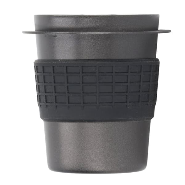 58 mm kaffedoseringskopp i rustfritt stål, svart, med silikonring, for espressomaskin