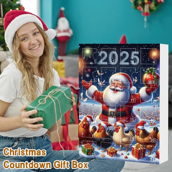 Julekalender 24-dagers adventskalender med dyreanheng, stil H