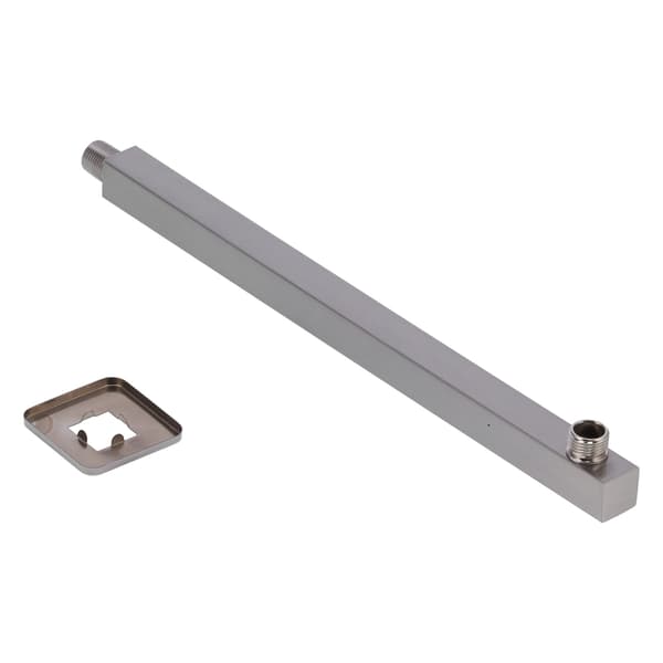 NPT1/2 Väggmonterad Duscharm, Borstat Rostfritt Stål, Dold Förlängningsstång, 41cm