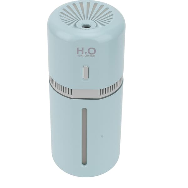 180 ml billuftfukter, bærbar kjølig tåke, USB-lading, blå, med nattlys white