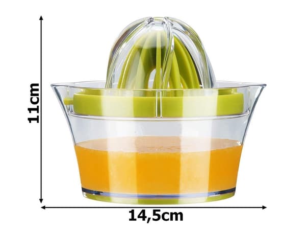 Manuel citruspresser, grøn, 400 ml, plast citronpresser til frisk juice