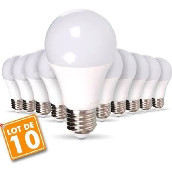 E27 LED Pærer 10-pak, 5W 4000K Neutral Hvid, 470Lm, 200° Strålevinkel