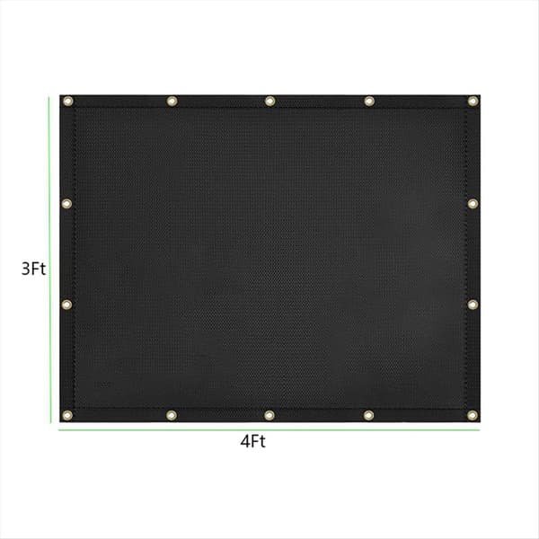 Brandsikker Grill Varmeskjold til Væg, Glasfiber BBQ Måtte, Sort, 482°C, Beskyt Hegn & Terrasse 0.9*1.2m