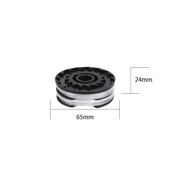 Ersättningsspole för Parkside 20 LI C3, 4-pack svart, 6,5 cm diameter, ABS+Nylon, Trimmertråd