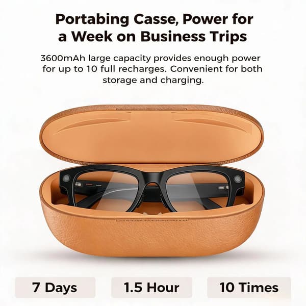 Smarte videoglass med HD-kamera og Bluetooth-tilkobling