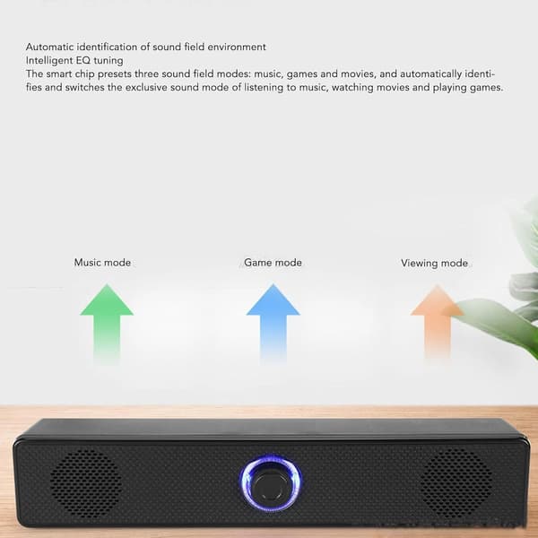 USB-kablede stereo PC-bordhøjttalere med lydstyrkeknap