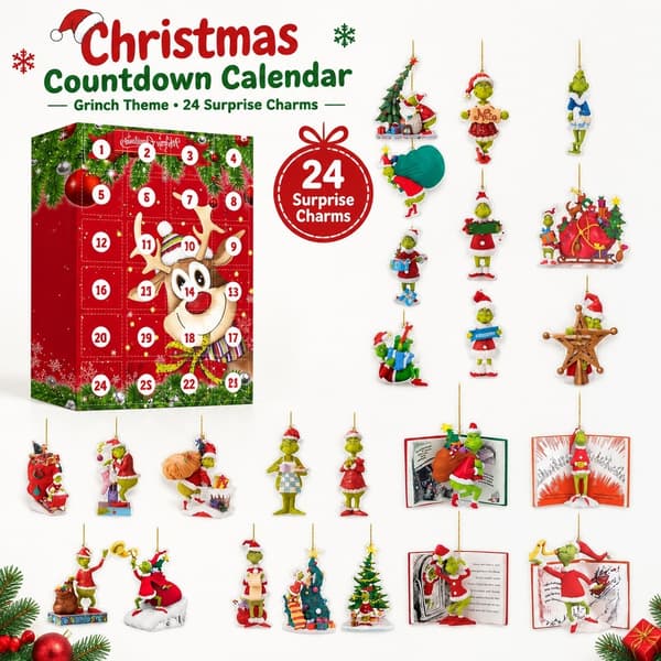 Grinch jul-akryl-blindbox, 24-dagars julkalender-hänge, pennfodral, typ A Type B