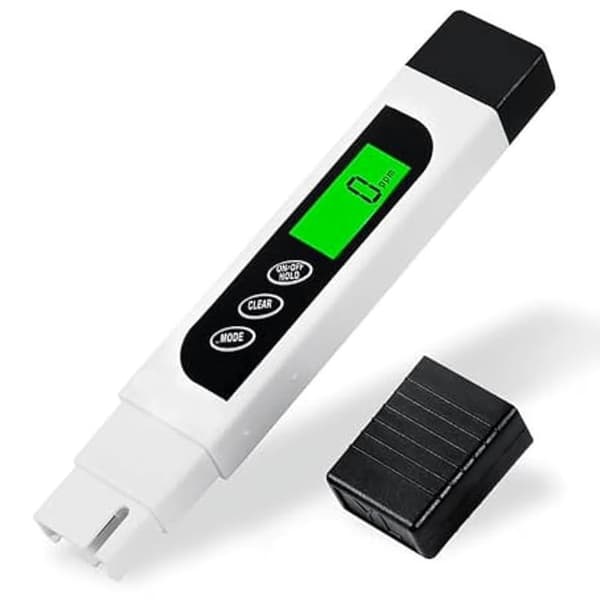TDS-måler Digital Vandtester, 3 i 1 EC- og Temperaturmåler, 0-9990 ppm, LCD-baggrundsbelysning