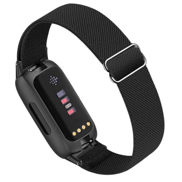 Nylonbånd til Fitbit Inspire 3, justerbart, pustende, svart Black