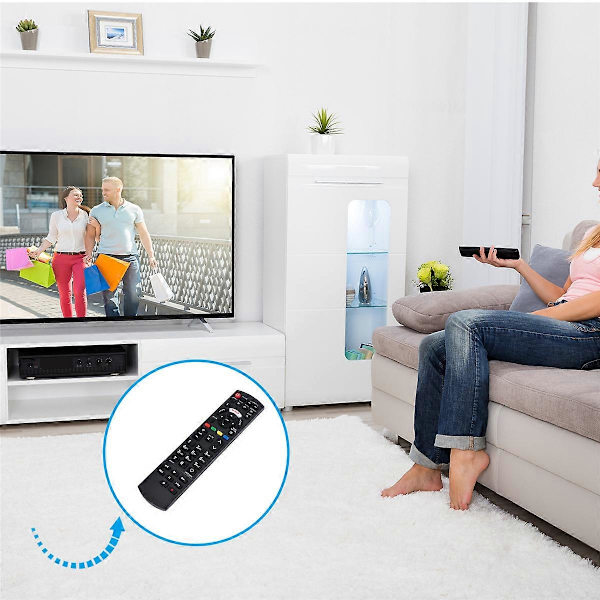 Erstatningsfjernkontroll for Panasonic Smart Led TV Netflix-knapper Black