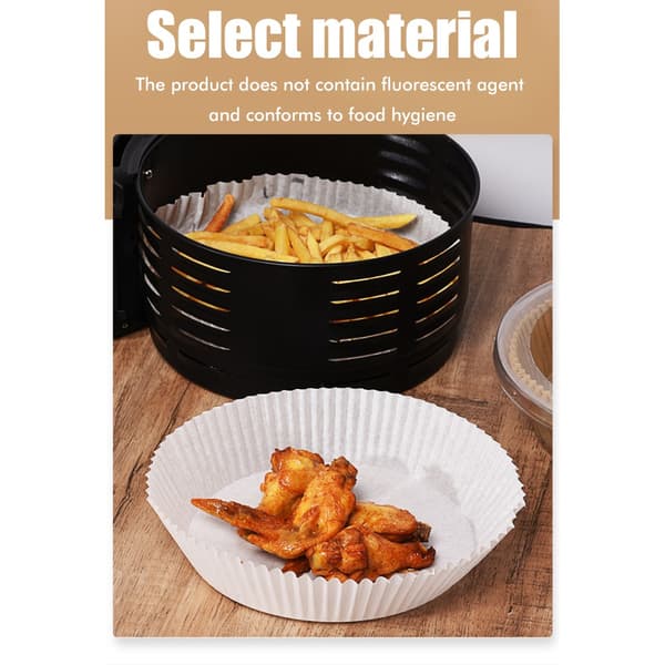 Air Fryer Bakplåtspappersfoder, 50/100 st, Hög Temperatur, Vattentät, Fettsäker, för Ugn, Rostning, Mikrovågsugn