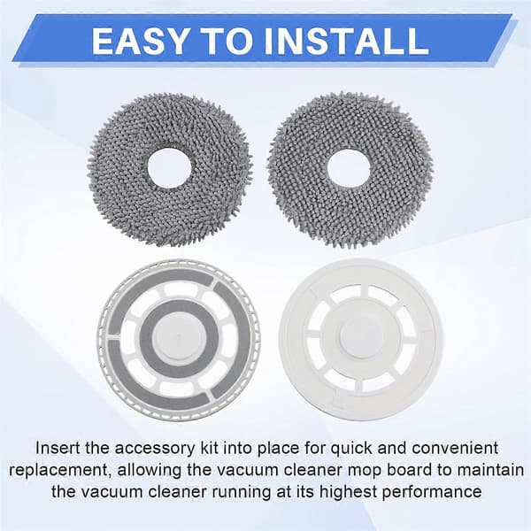 2 stk. for moppebrett P10/P10Pro Q Revo0/Q Revo5 Q Maxv Moppeklutholder Moppefeste Reservedeler