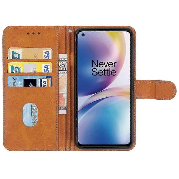 Läderfodral för OnePlus Nord 2 5G (Röd) Brown