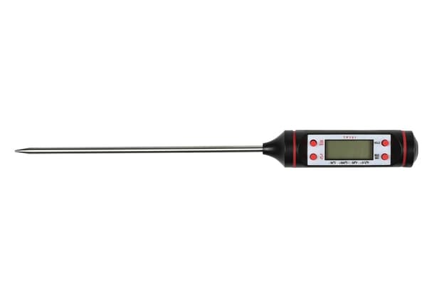 Digitalt køkkentermometer, rustfrit stål, -50°C til 300°C, automatisk slukning, fødevaresikkert