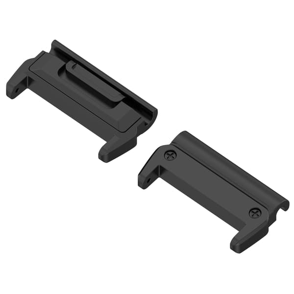 Quick Release Urrem Adapter til Garmin 20mm, Rustfrit Stål 316, Sort