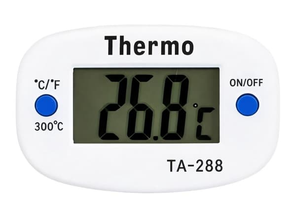 Digital kökstermometer med sond, rostfritt stål, LCD-display, upp till 300°C