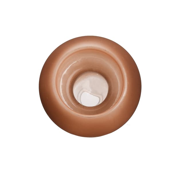 Kreativ soppformet lysestake i glass, brun, bordpynt til hjemmet