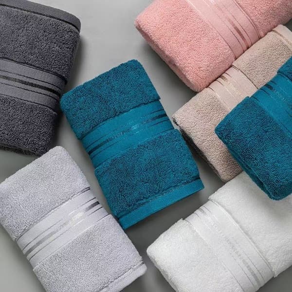 Badehåndklesett 3-deler, 100 % bomull, absorberende, mykt, lysegrått