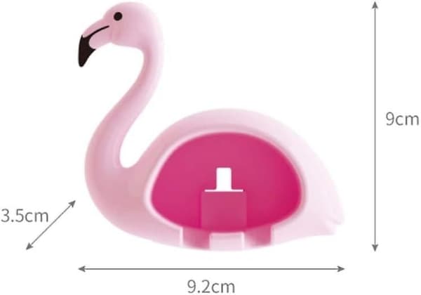 Tandborsthållare väggmonterad i ABS-plast av hög kvalitet, förpackning med 2 Aquaforge (vit och rosa)
