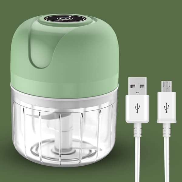 Trådløs elektrisk kødhakker og hvidløgshakker, 250 ml, multifunktionelt køkkenredskab