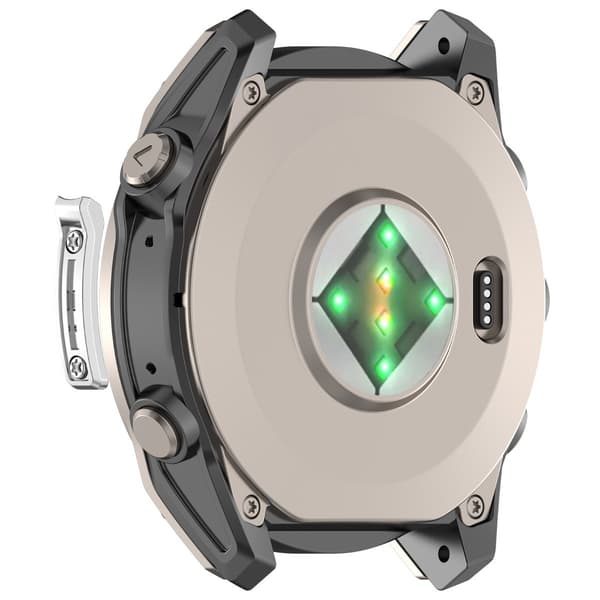 Støtfangerbeskyttelse i rustfritt stål kompatibel med Garmin Fenix 8 47mm, støtsikker støtfanger, sølv