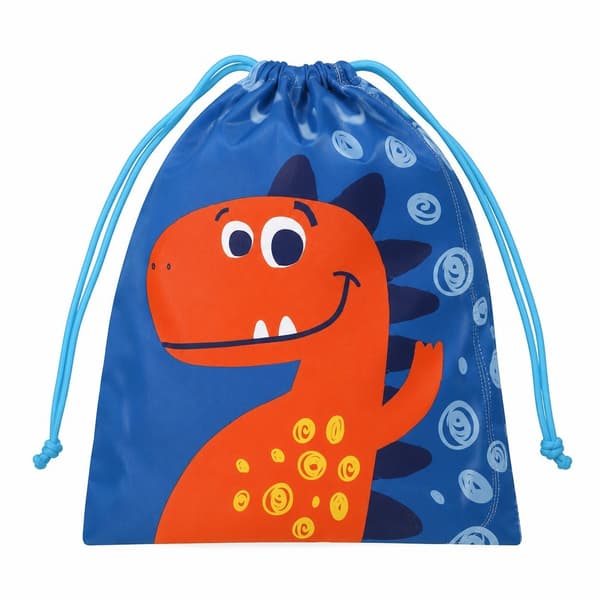 Dinosaur Blå Matpakkeveske 26,5 cm, Polyester, Matboks for Barn til Skolen