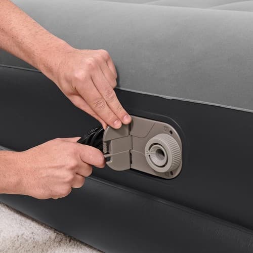 Dubbel luftmadrass med inbyggd elektrisk pump, 203x152x46 cm, TRITECH, inomhus utomhus