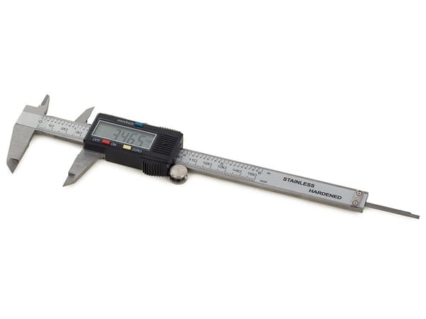 Digital skydelære 150 mm, LCD-display, rustfrit stål, elektronisk mikrometer, automatisk slukning