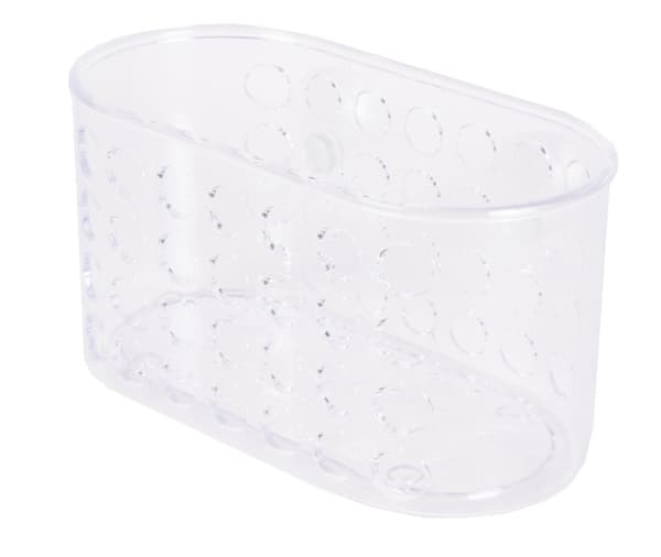 Transparent tvålpump med sugkopp, plast badrumsduschkorg, 1 liter