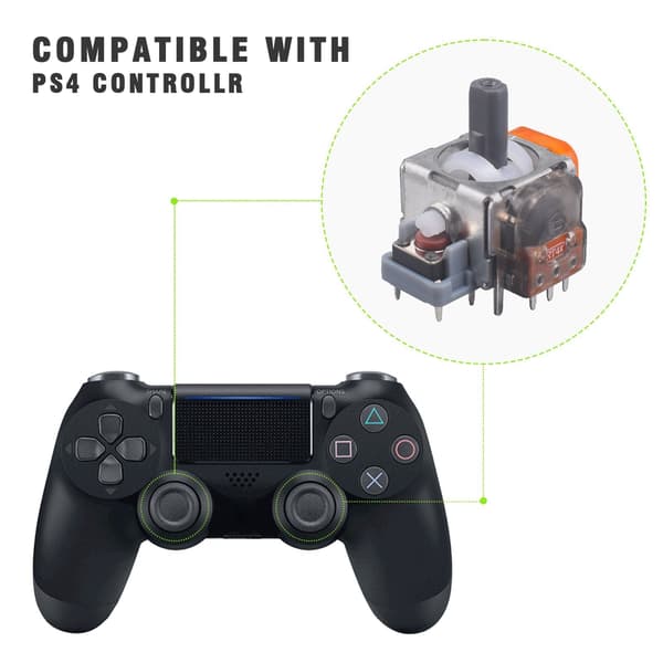 TMR Hall Effect Joystick til PS4, 10-pak, orange, høj præcision, lavt strømforbrug