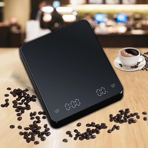 Digital kaffevægt med timer og LED-display, høj præcision til Pour Over-brygning